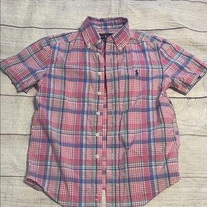 Boys Polo Ralph Lauren Plaid Short sleeve button up size 8
